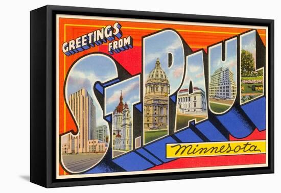 Greetings from St. Paul, Minnesota-null-Framed Stretched Canvas