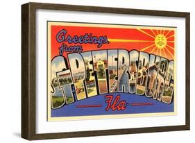 Greetings from St. Petersburg, Florida-null-Framed Art Print