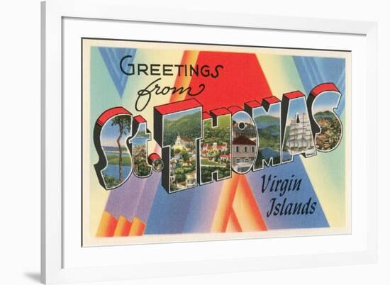 Greetings from St. Thomas, Virgin Islands-null-Framed Premium Giclee Print