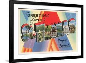 Greetings from St. Thomas, Virgin Islands-null-Framed Premium Giclee Print