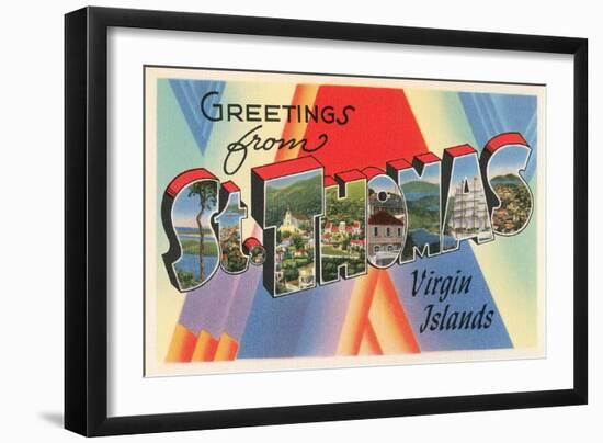 Greetings from St. Thomas, Virgin Islands-null-Framed Art Print