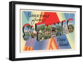 Greetings from St. Thomas, Virgin Islands-null-Framed Art Print