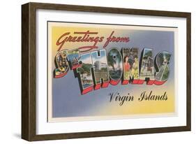 Greetings from St. Thomas, Virgin Islands-null-Framed Art Print