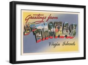 Greetings from St. Thomas, Virgin Islands-null-Framed Art Print