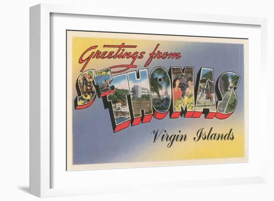 Greetings from St. Thomas, Virgin Islands-null-Framed Art Print