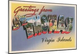 Greetings from St. Thomas, Virgin Islands-null-Mounted Art Print