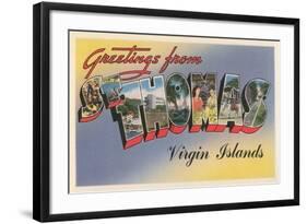 Greetings from St. Thomas, Virgin Islands-null-Framed Art Print