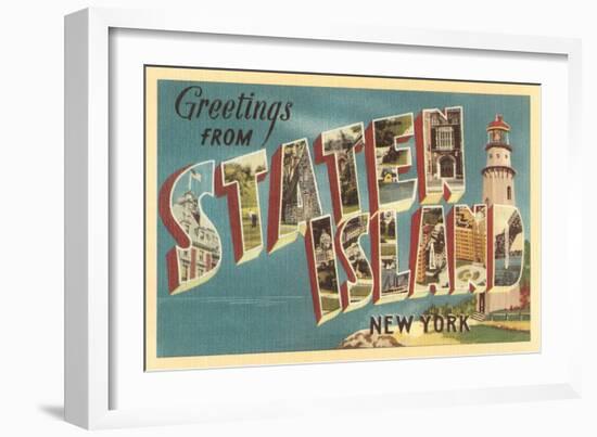 Greetings from Staten Island, New York-null-Framed Art Print