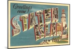 Greetings from Staten Island, New York-null-Mounted Art Print