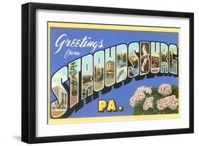 Greetings from Stroudsburg, Pennsylvania-null-Framed Art Print