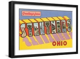 Greetings from Struthers, Ohio-null-Framed Art Print