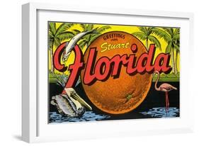 Greetings from Stuart, Florida-null-Framed Art Print