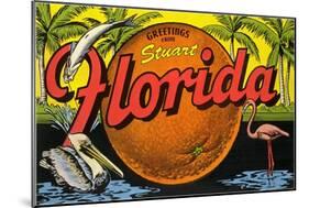 Greetings from Stuart, Florida-null-Mounted Art Print