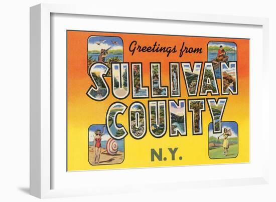 Greetings from Sullivan County, New York-null-Framed Art Print