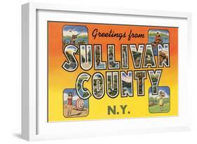 Greetings from Sullivan County, New York-null-Framed Art Print