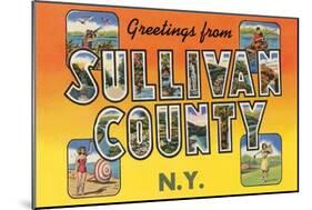 Greetings from Sullivan County, New York-null-Mounted Art Print