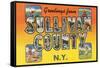 Greetings from Sullivan County, New York-null-Framed Stretched Canvas