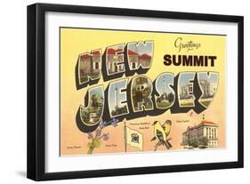 Greetings from Summit, New Jersey-null-Framed Art Print