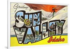 Greetings from Sun Valey, Idaho-null-Framed Giclee Print