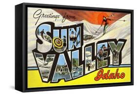 Greetings from Sun Valey, Idaho-null-Framed Stretched Canvas