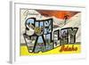 Greetings from Sun Valey, Idaho-null-Framed Giclee Print