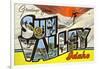 Greetings from Sun Valey, Idaho-null-Framed Premium Giclee Print