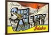 Greetings from Sun Valey, Idaho-null-Framed Premium Giclee Print