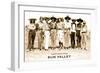 Greetings from Sun Valley, Cowgirls-null-Framed Premium Giclee Print