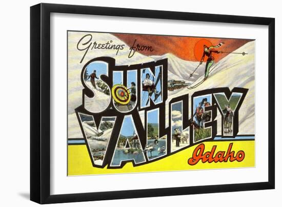 Greetings from Sun Valley, Idaho-null-Framed Art Print