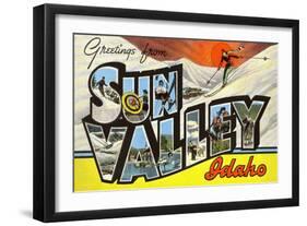 Greetings from Sun Valley, Idaho-null-Framed Art Print