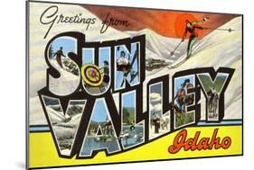 Greetings from Sun Valley, Idaho-null-Mounted Art Print