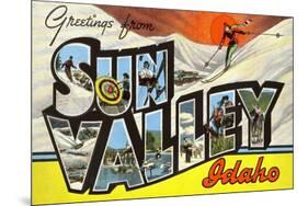 Greetings from Sun Valley, Idaho-null-Mounted Premium Giclee Print