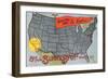 Greetings from Sunny Los Angeles-null-Framed Art Print