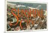 Greetings from Sunshine City, St. Petersburg, Florida-null-Mounted Premium Giclee Print