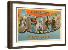 Greetings from Syracuse, New York-null-Framed Art Print