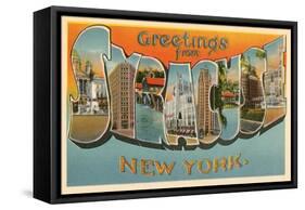 Greetings from Syracuse, New York-null-Framed Stretched Canvas