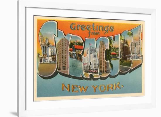 Greetings from Syracuse, New York-null-Framed Premium Giclee Print