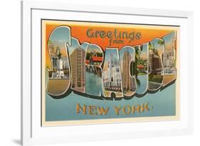Greetings from Syracuse, New York-null-Framed Premium Giclee Print