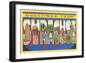 Greetings from Syracuse, New York-null-Framed Art Print