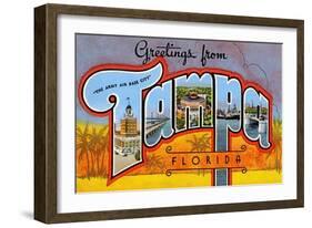 Greetings from Tampa, Florida-null-Framed Art Print