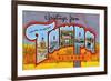 Greetings from Tampa, Florida-null-Framed Premium Giclee Print