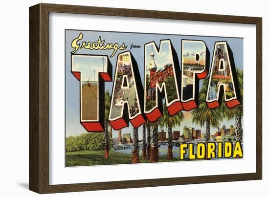 Greetings from Tampa, Florida-null-Framed Art Print