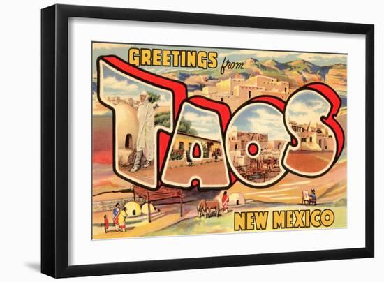 Greetings from Taos, New Mexico-null-Framed Art Print