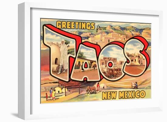 Greetings from Taos, New Mexico-null-Framed Art Print