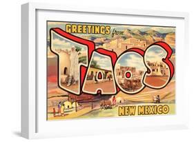 Greetings from Taos, New Mexico-null-Framed Art Print