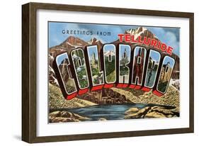 Greetings from Telluride, Colorado-null-Framed Art Print