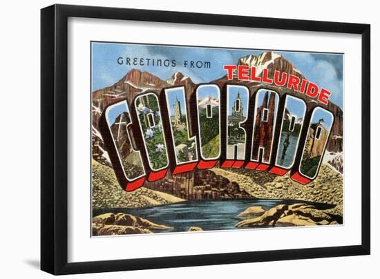 Greetings from Telluride, Colorado-null-Framed Art Print