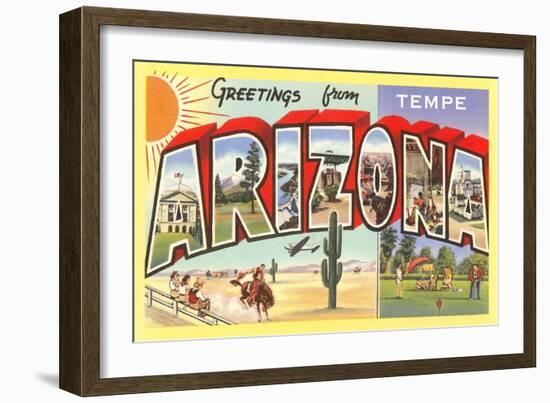 Greetings from Tempe, Arizona-null-Framed Art Print