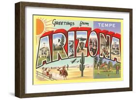 Greetings from Tempe, Arizona-null-Framed Art Print