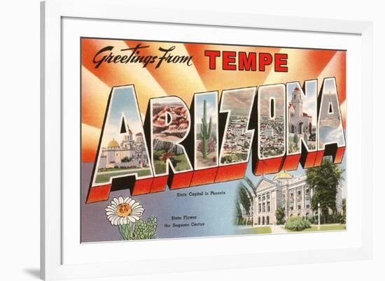 Greetings from Tempe, Arizona-null-Framed Premium Giclee Print